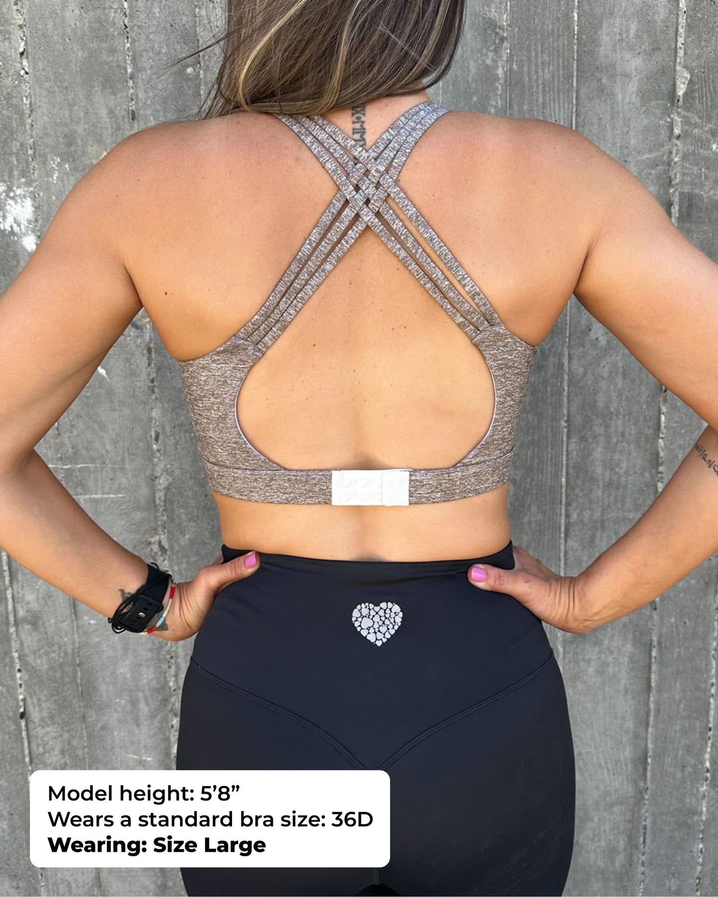 Ultra Soft Active Nursing Bra - FIXED Pads (Heathered Bronze)