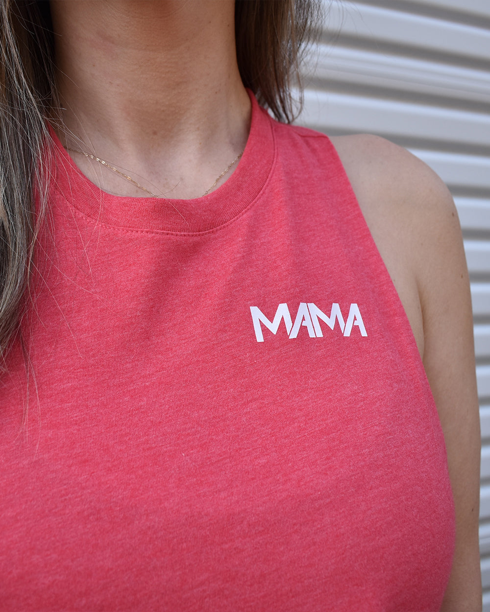 Mama Racerback Crop Tank Top