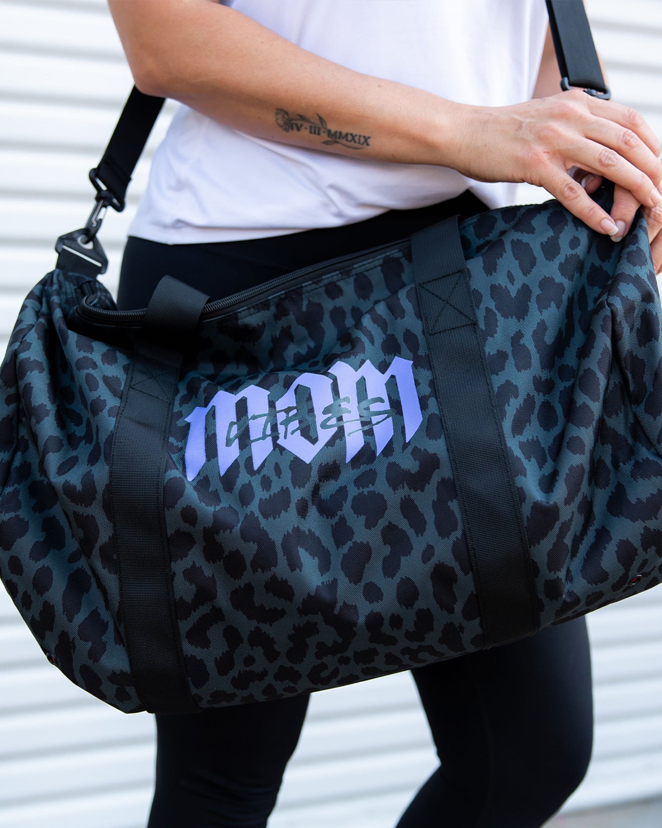 MomVibes All-Purpose Duffel (Black Cheetah)