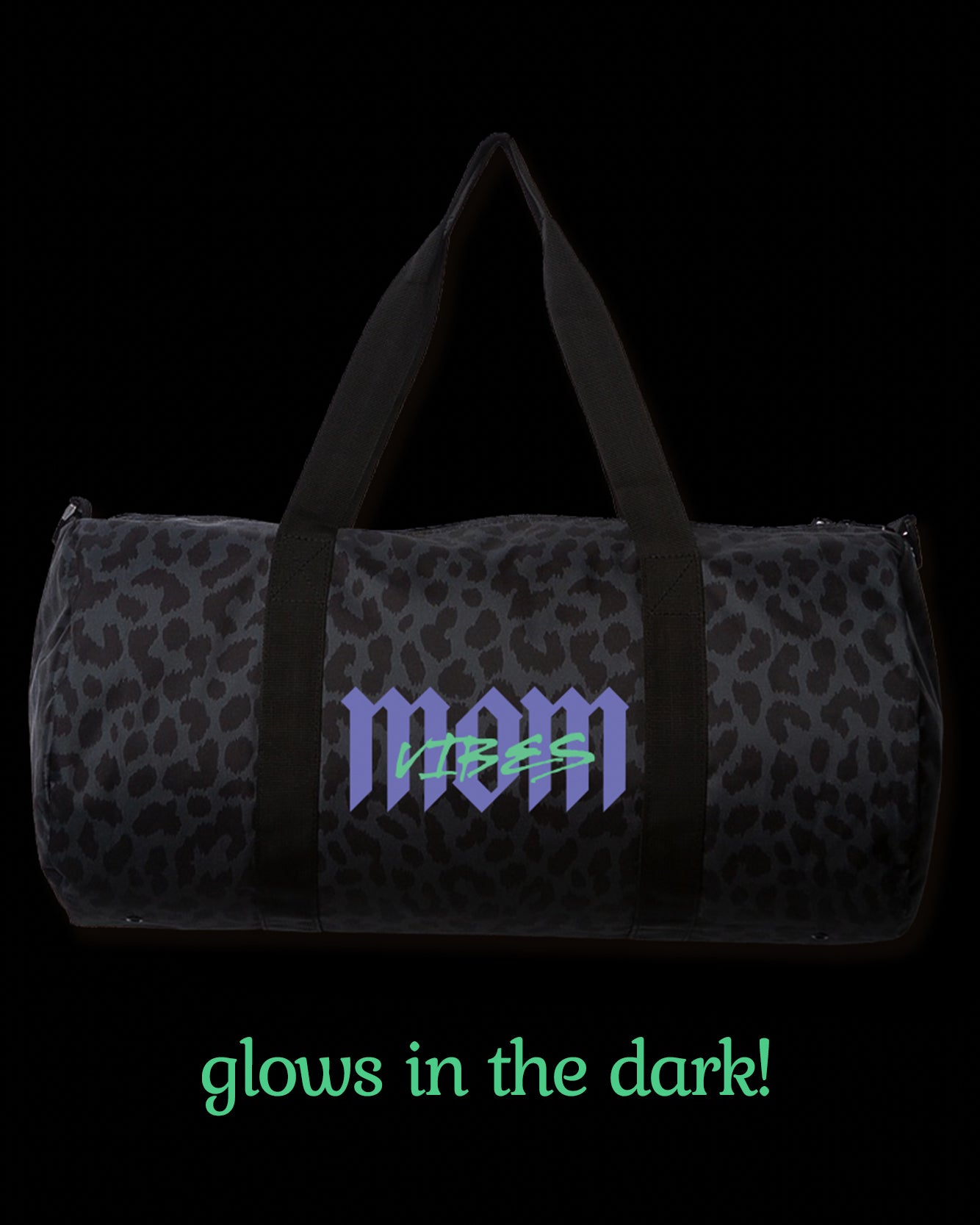 MomVibes All-Purpose Duffel (Black Cheetah)