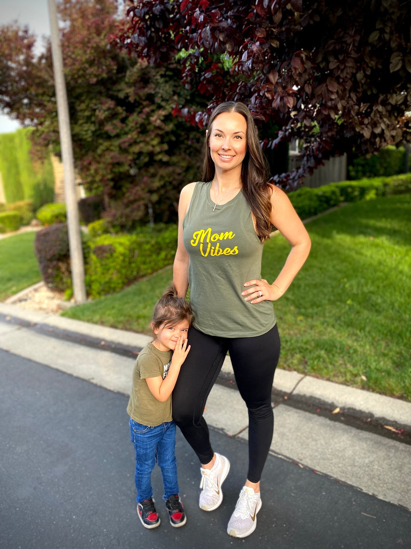 MomVibes Military Green Tank