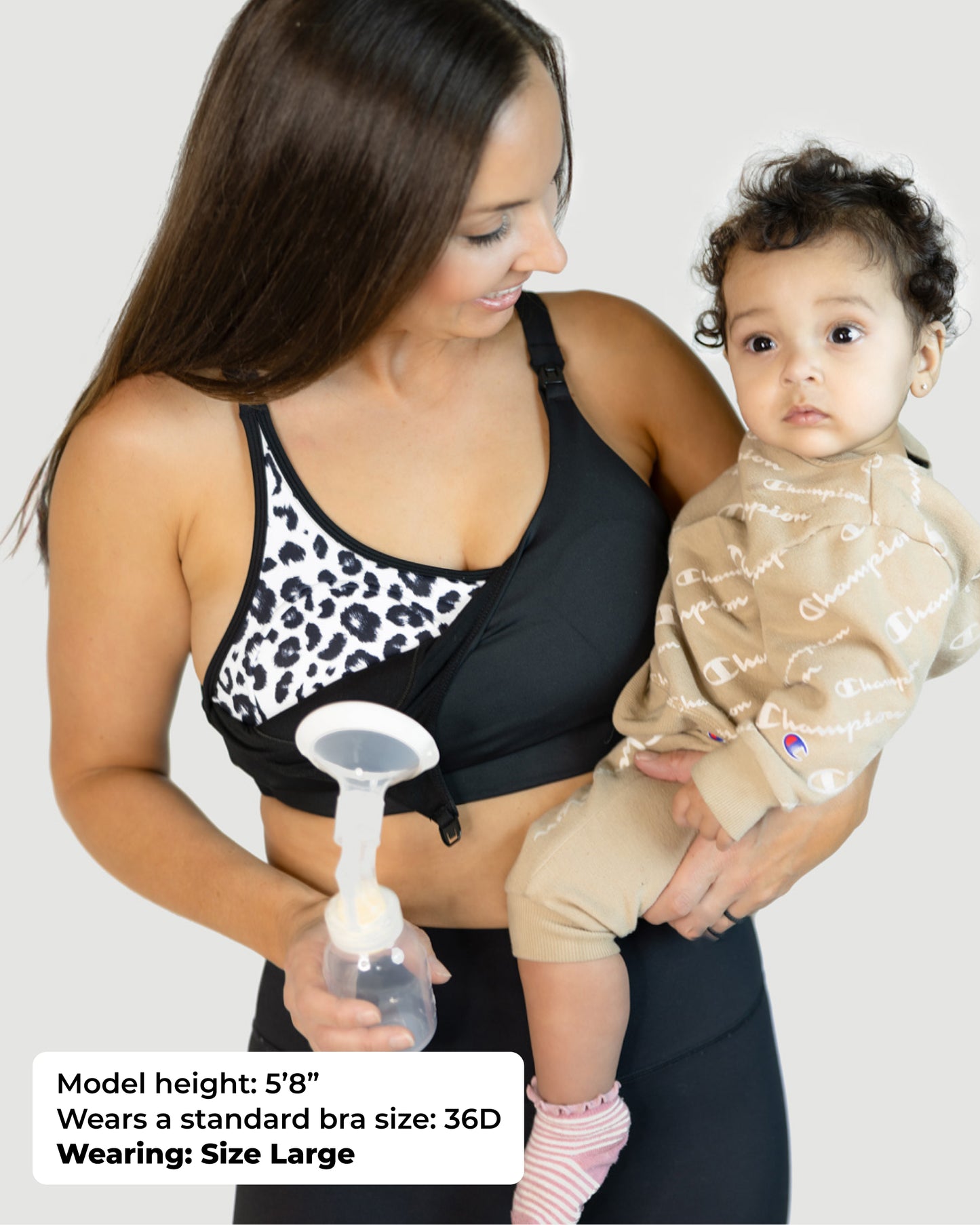 Everyday Active Pumping Bra (B&W Leopard)