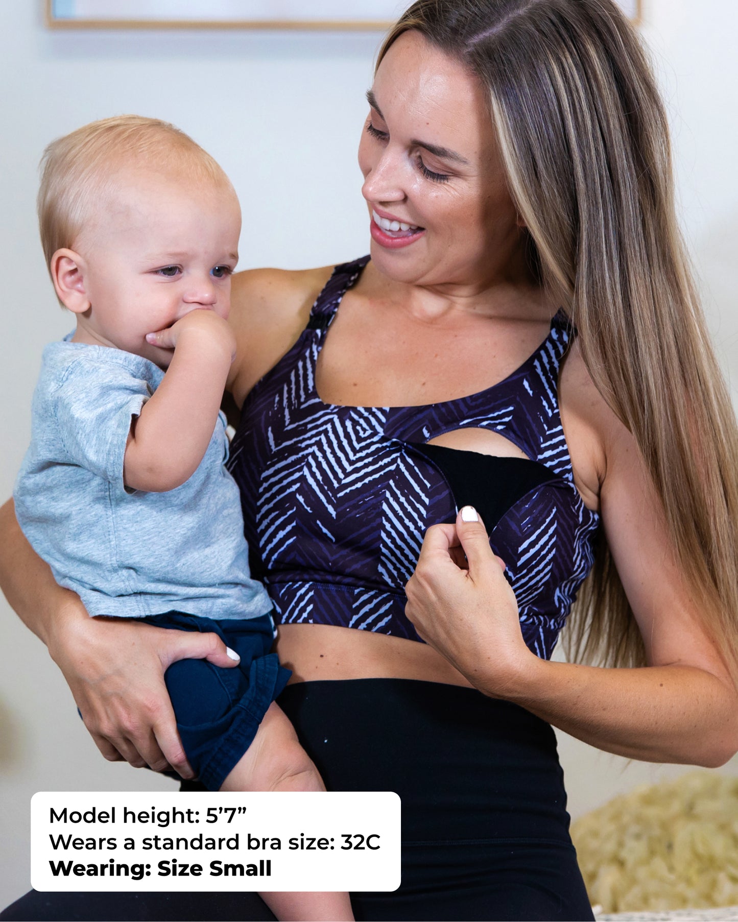 Ultra Comfort Active Nursing Bra (Midnight Chevron)