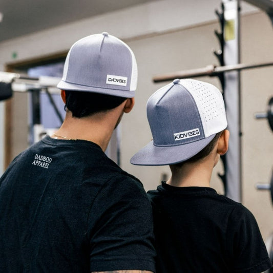 Premium Active KidVibes Hat (Heather Grey/White)