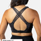 Ultra Soft Active Nursing MomBra - FIXED Pads (Heathered Black)
