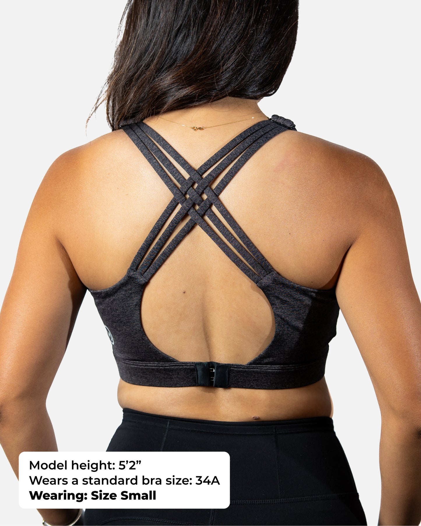 Ultra Soft Active Nursing MomBra - FIXED Pads (Heathered Black)