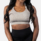 Ultra Soft Active Nursing Bra - FIXED Pads (Heathered Bronze)