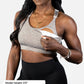 Ultra Soft Active Nursing Bra - FIXED Pads (Heathered Bronze)