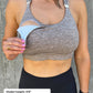 Ultra Soft Active Nursing Bra - FIXED Pads (Heathered Bronze)