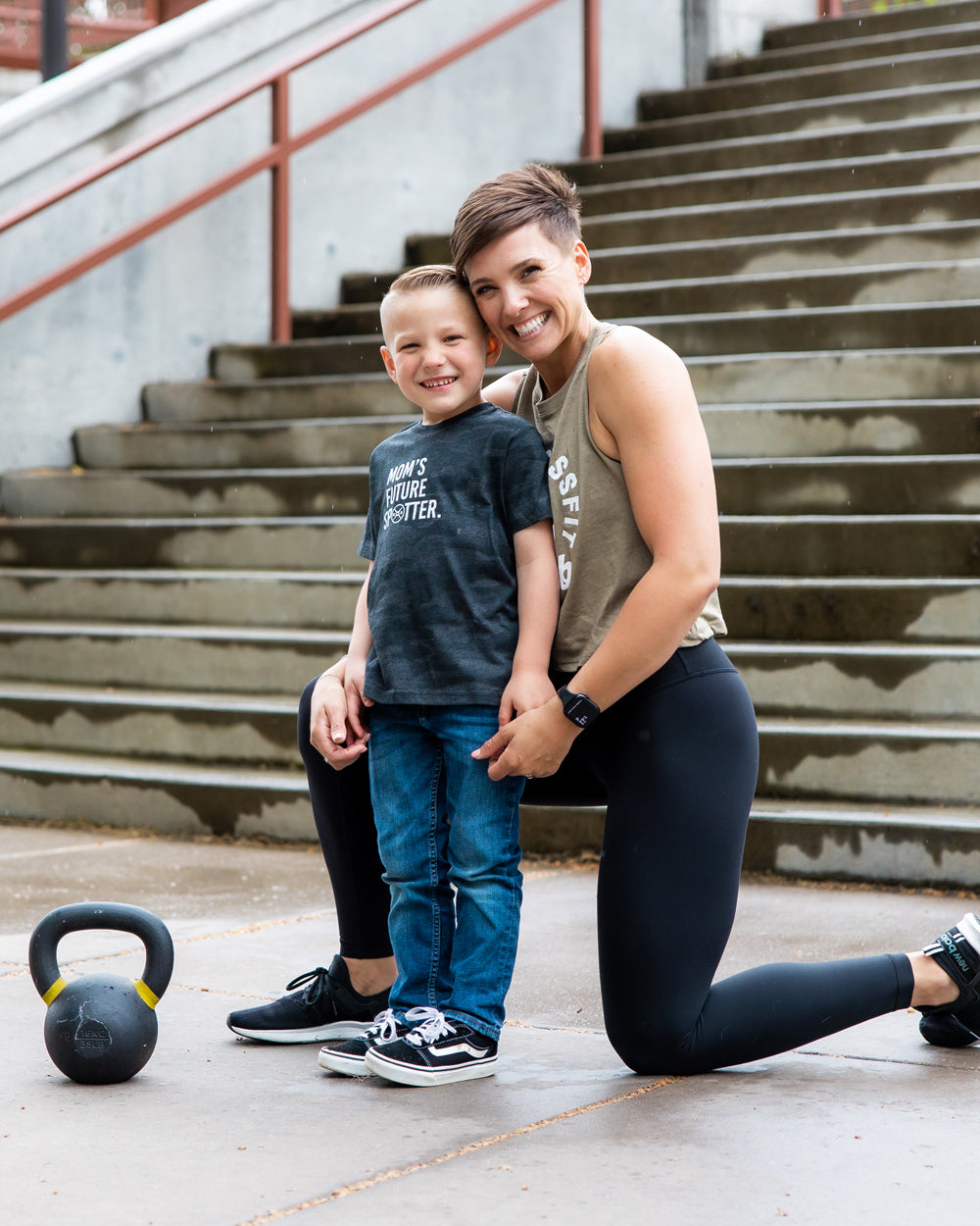 Moms Crossfit Club Crop Tank