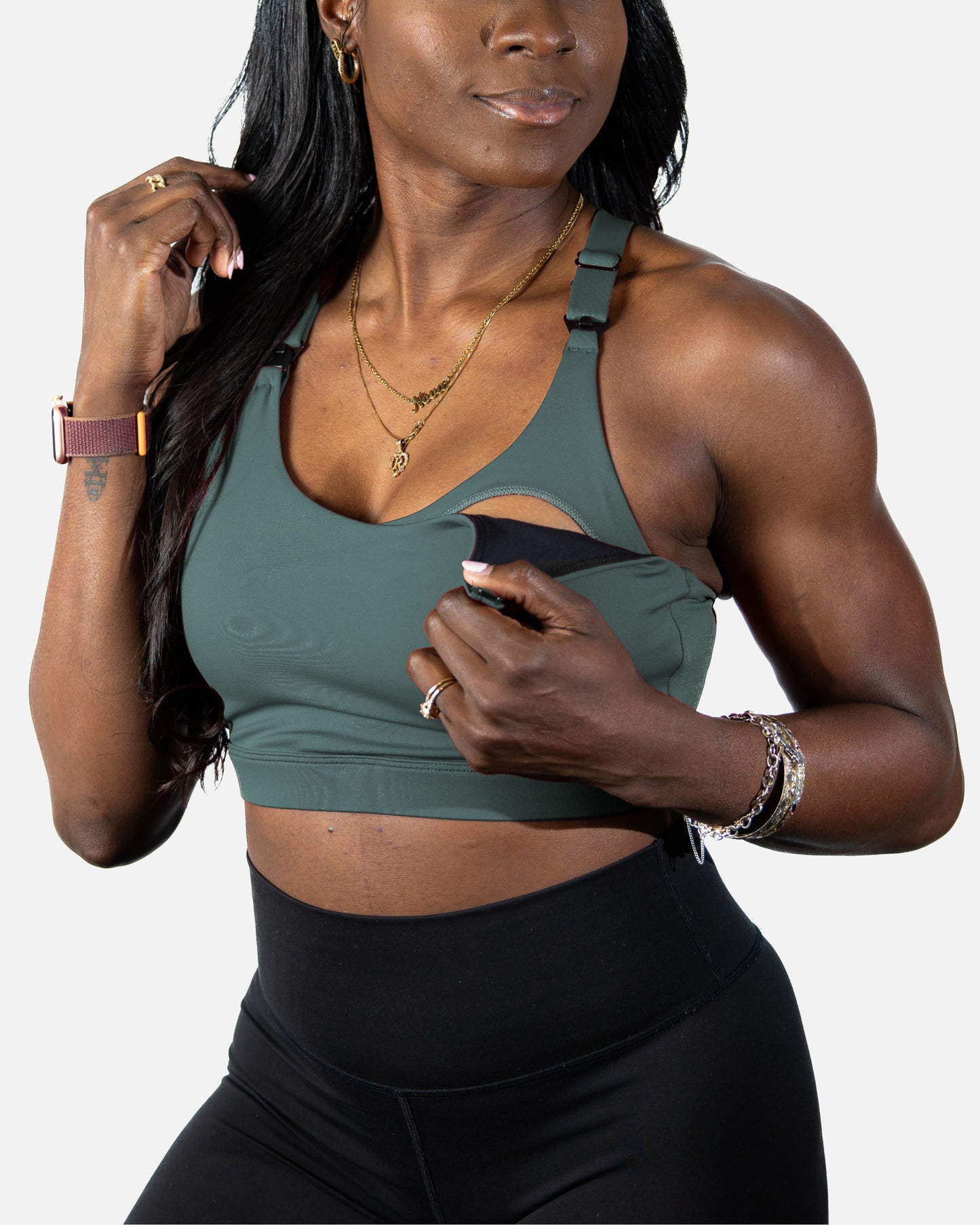Ultra Comfort Active Nursing Bra (Olive)