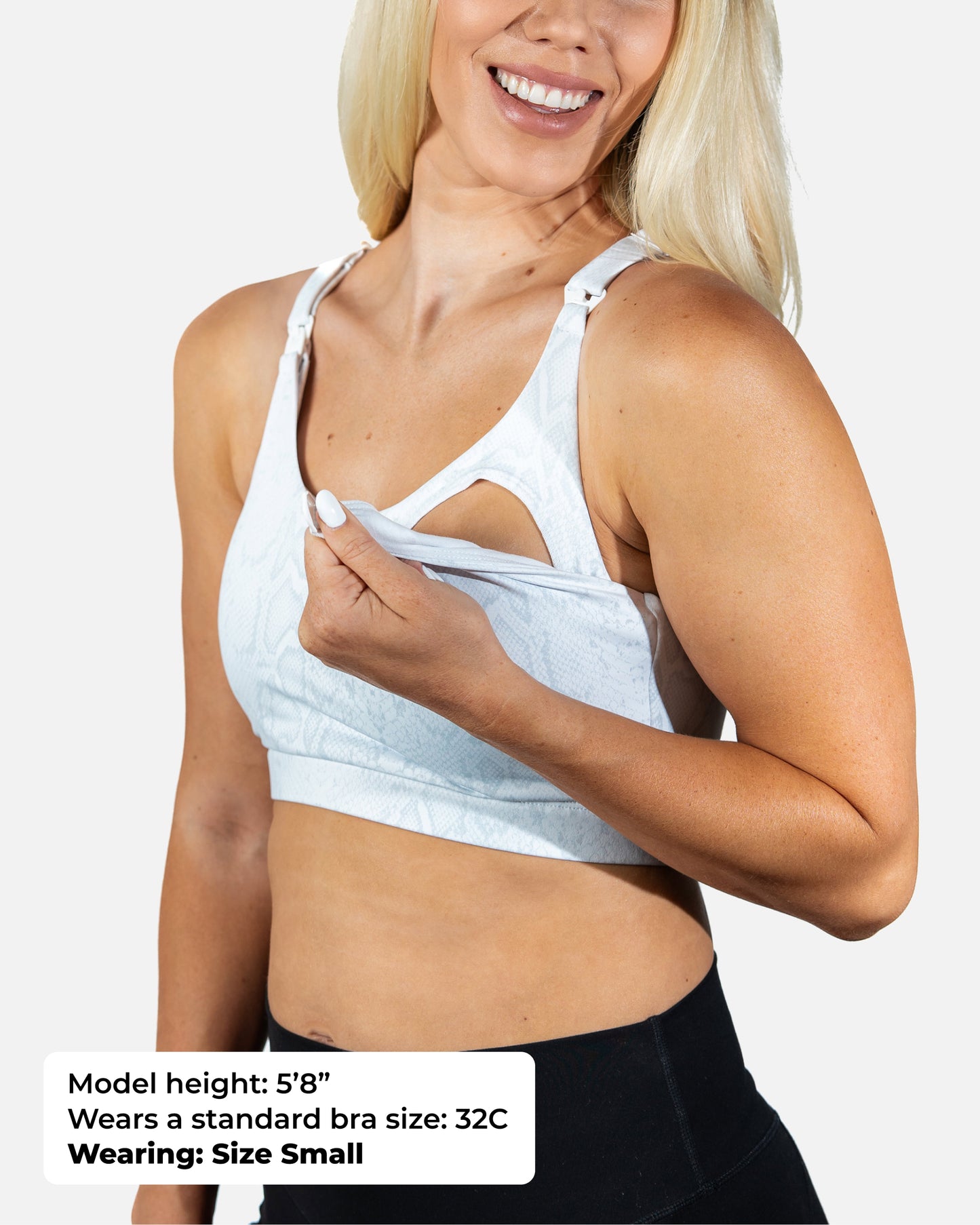 Ultra Comfort Active Nursing Bra (White Python)