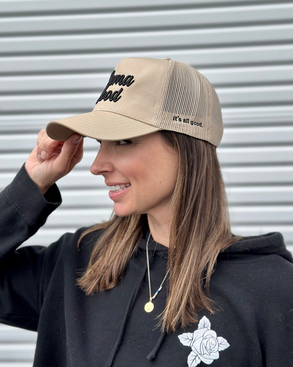 Mama Hood 5 Panel Trucker Snapback