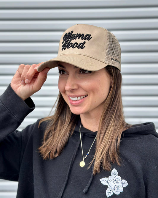 Mama Hood 5 Panel Trucker Snapback