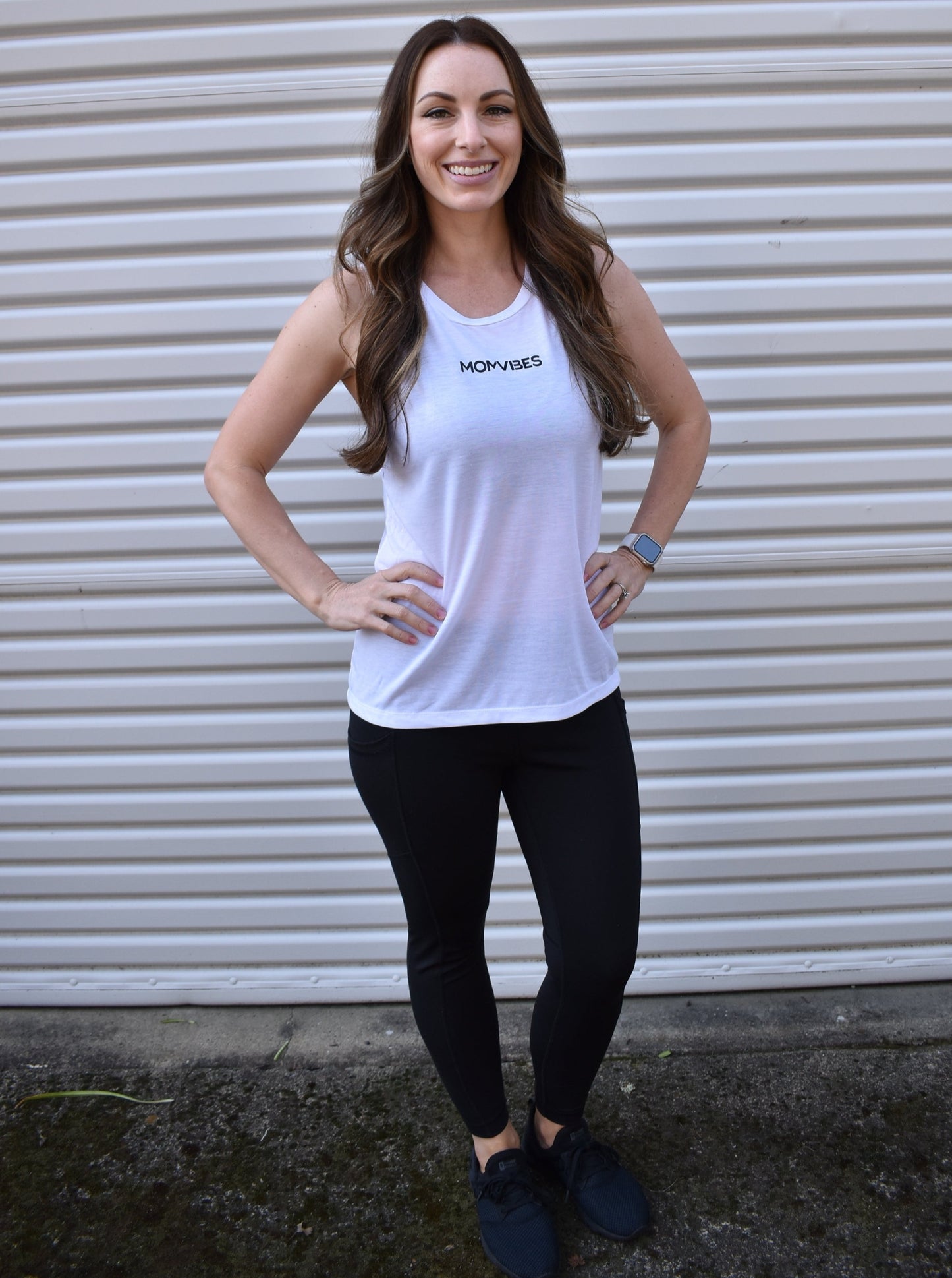 MomVibes Drop Arm Tank Top