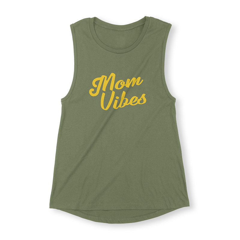 MomVibes Military Green Tank