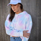 Invincible Cropped Women's Hoodie (Cotton Candy)