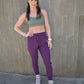 Dynamic Bra & Burgundy Jogger Set