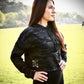 Invincible Cropped Women's Hoodie (Black Camo)